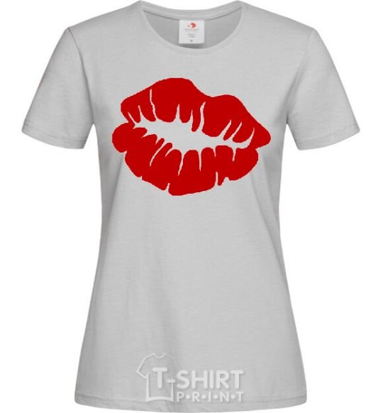 Женская футболка KISS from girl Серый фото