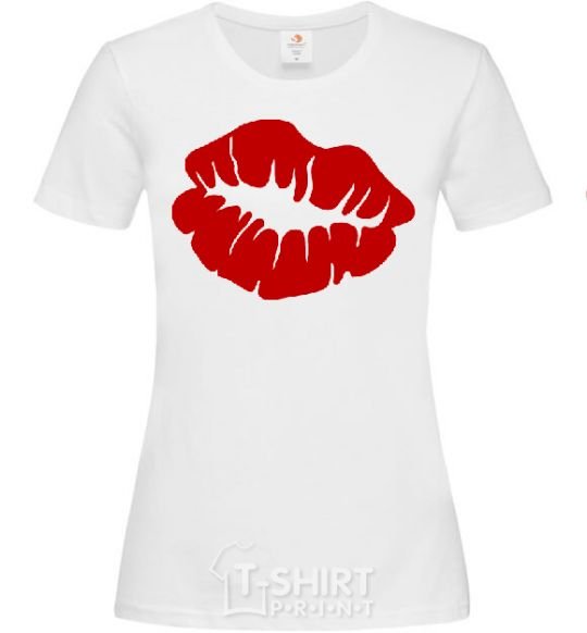 Women's T-shirt KISS from girl White фото