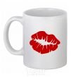 Ceramic mug KISS from girl White фото