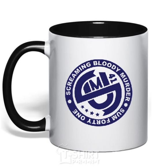 Mug with a colored handle SUM 41 black фото