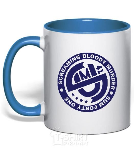 Mug with a colored handle SUM 41 royal-blue фото