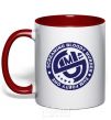 Mug with a colored handle SUM 41 red фото