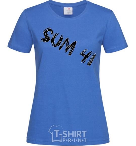 Women's T-shirt SUM41 royal-blue фото