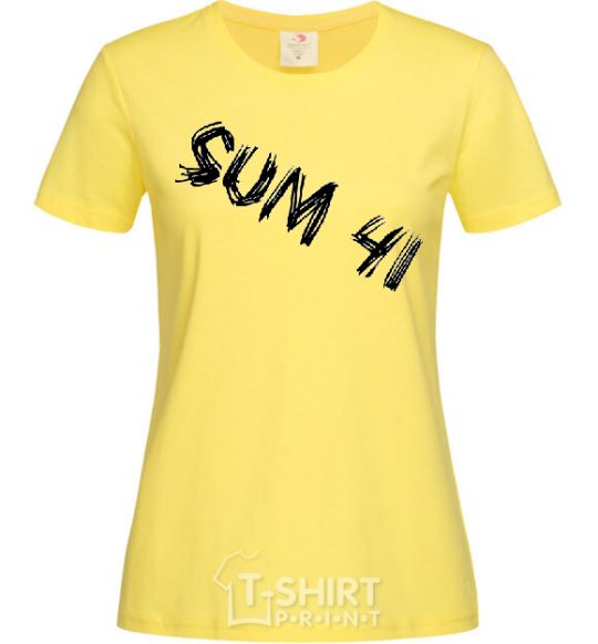 Women's T-shirt SUM41 cornsilk фото