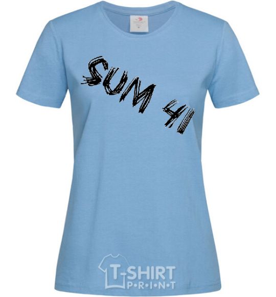 Women's T-shirt SUM41 sky-blue фото