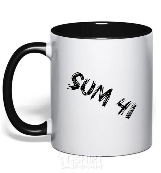 Mug with a colored handle SUM41 black фото