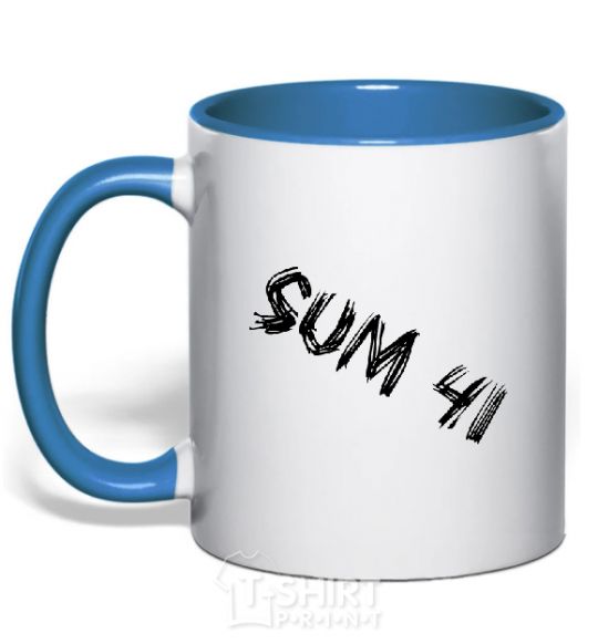 Mug with a colored handle SUM41 royal-blue фото