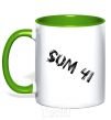 Mug with a colored handle SUM41 kelly-green фото