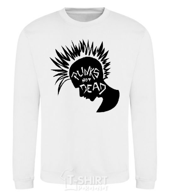 Sweatshirt PUNKS NOT DEАD White фото