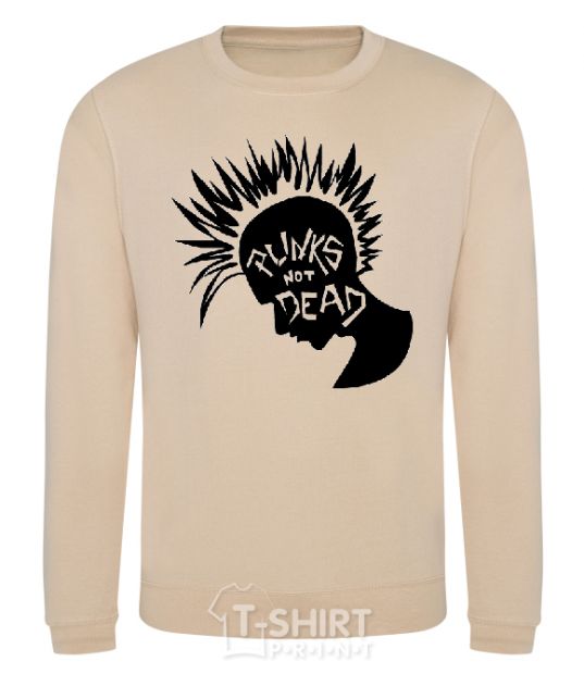 Sweatshirt PUNKS NOT DEАD sand фото