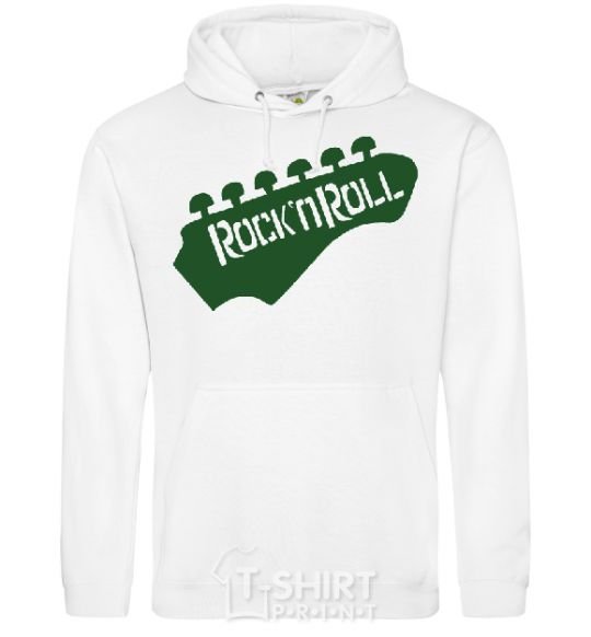 Men`s hoodie ROCK-N-ROLL White фото