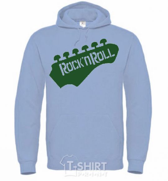 Men`s hoodie ROCK-N-ROLL sky-blue фото