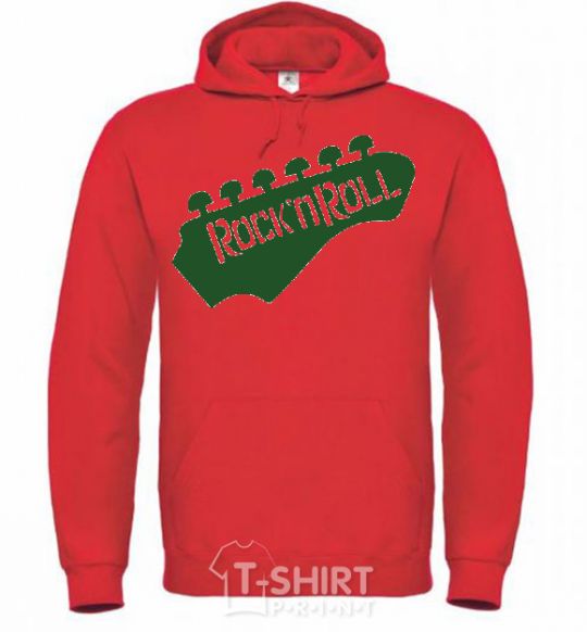 Men`s hoodie ROCK-N-ROLL bright-red фото