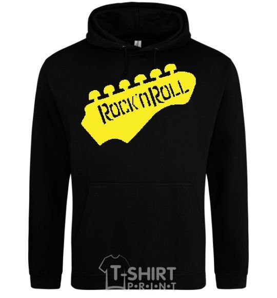 Men`s hoodie ROCK-N-ROLL black фото