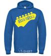 Men`s hoodie ROCK-N-ROLL royal фото