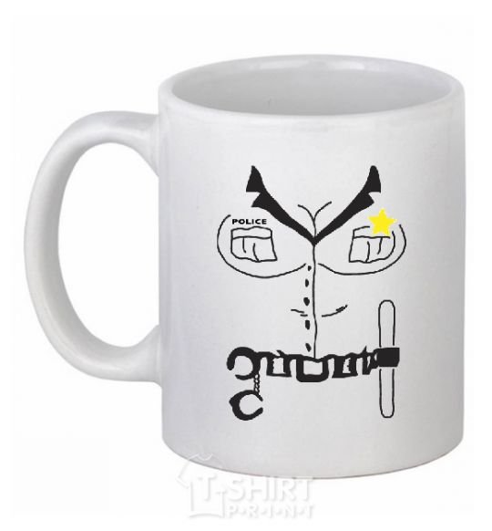 Ceramic mug WOMAN POLICE OFFICER White фото