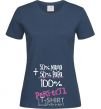 Women's T-shirt 50%+50% navy-blue фото