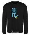 Sweatshirt JUST DID IT tick black фото