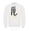 Sweatshirt JUST DID IT tick White фото