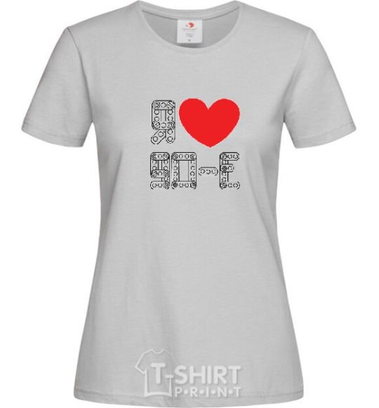 Women's T-shirt I LOVE the '90s grey фото