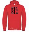 Men`s hoodie DUB STEP bright-red фото