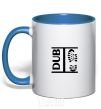 Mug with a colored handle DUB STEP royal-blue фото