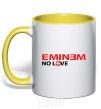 Mug with a colored handle EMINEM yellow фото