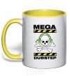 Mug with a colored handle DABSTEP yellow фото