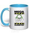 Mug with a colored handle DABSTEP sky-blue фото