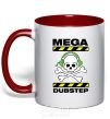 Mug with a colored handle DABSTEP red фото