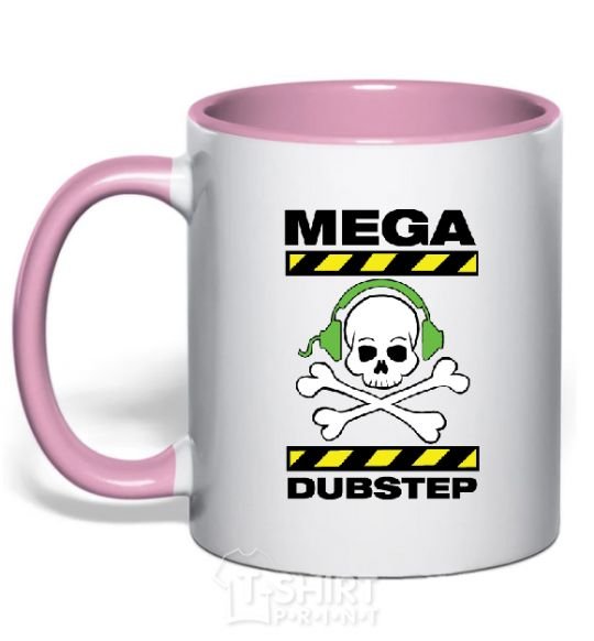 Mug with a colored handle DABSTEP light-pink фото