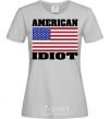 Женская футболка AMERICAN IDIOT Серый фото