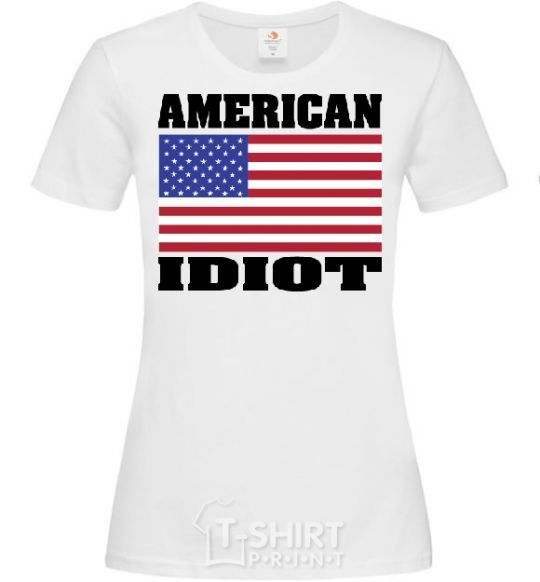 Женская футболка AMERICAN IDIOT Белый фото