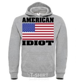 Men`s hoodie AMERICAN IDIOT sport-grey фото
