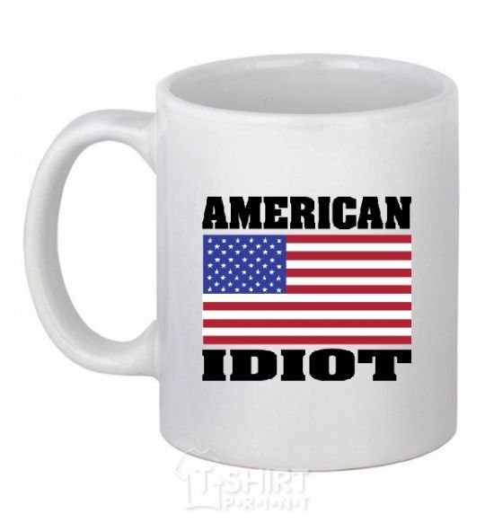 Ceramic mug AMERICAN IDIOT White фото