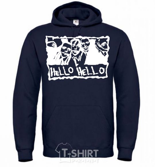 Men`s hoodie HELLO HELLO navy-blue фото