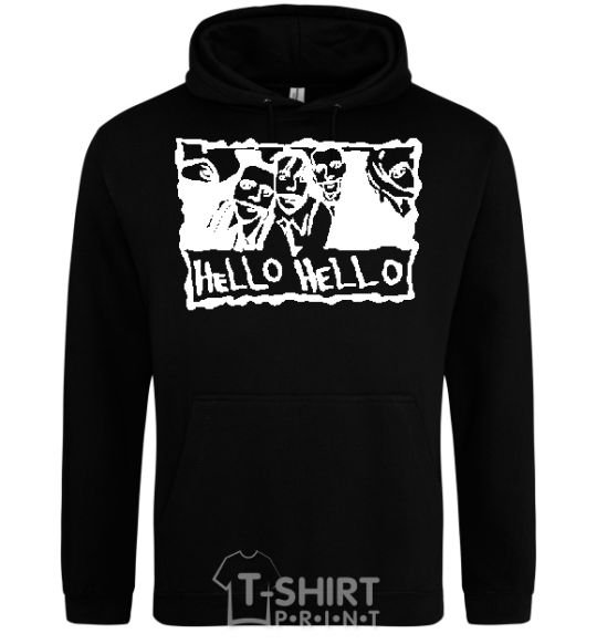 Men`s hoodie HELLO HELLO black фото