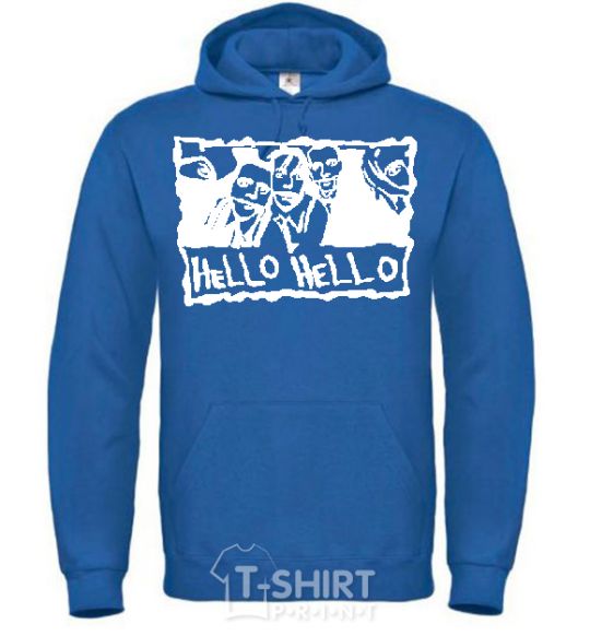 Men`s hoodie HELLO HELLO royal фото