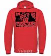 Men`s hoodie HELLO HELLO bright-red фото