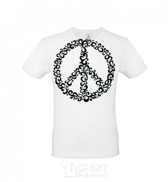 Men's T-Shirt PEACE White фото