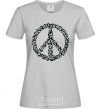 Women's T-shirt PEACE grey фото
