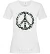 Women's T-shirt PEACE White фото