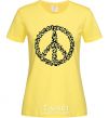 Women's T-shirt PEACE cornsilk фото