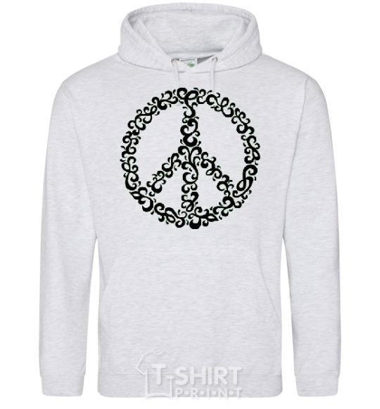 Men`s hoodie PEACE sport-grey фото