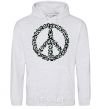 Men`s hoodie PEACE sport-grey фото