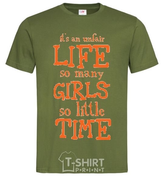 Men's T-Shirt IT'S AN UNFAIR LIFE... millennial-khaki фото