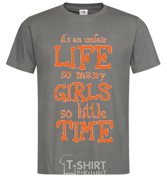 Men's T-Shirt IT'S AN UNFAIR LIFE... dark-grey фото