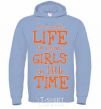 Men`s hoodie IT'S AN UNFAIR LIFE... sky-blue фото