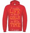 Men`s hoodie IT'S AN UNFAIR LIFE... bright-red фото