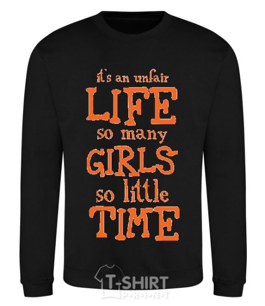 Sweatshirt IT'S AN UNFAIR LIFE... black фото